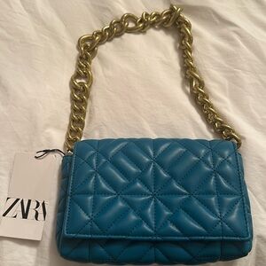 Zara handbag with gold chain strap